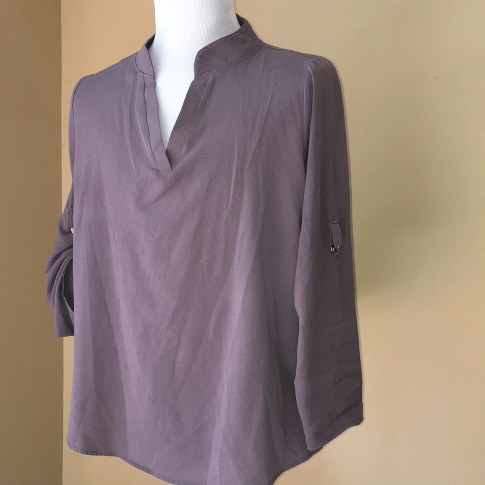 Adjustable sleeves blouse top shirt XXL
